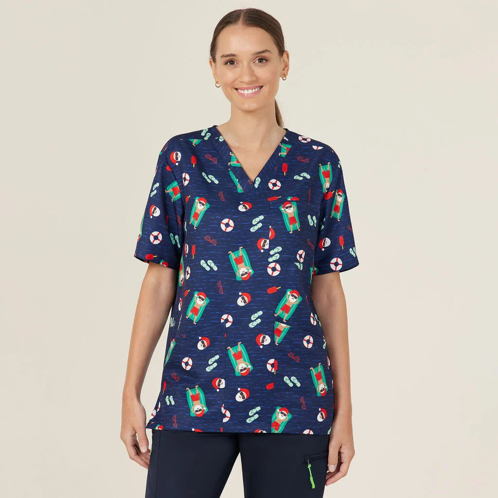 NNT Women's Christmas Scrub Top CATUXV